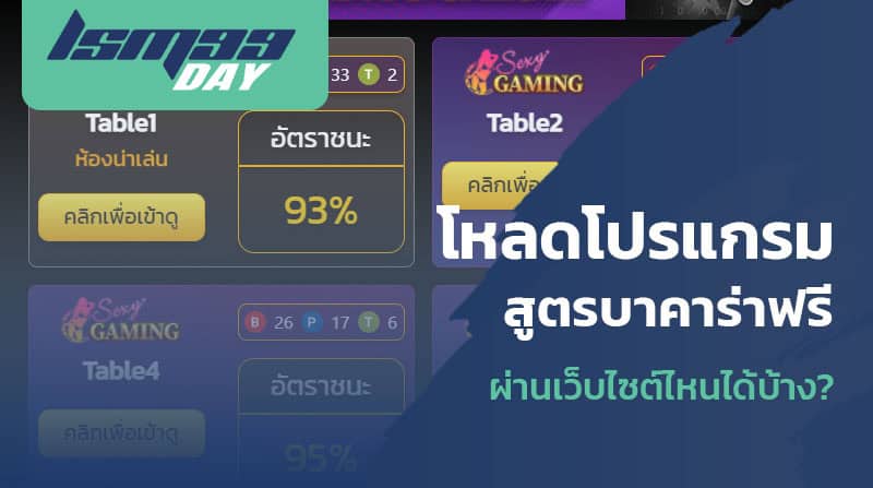 โปรแกรมสูตรบาคาร่า