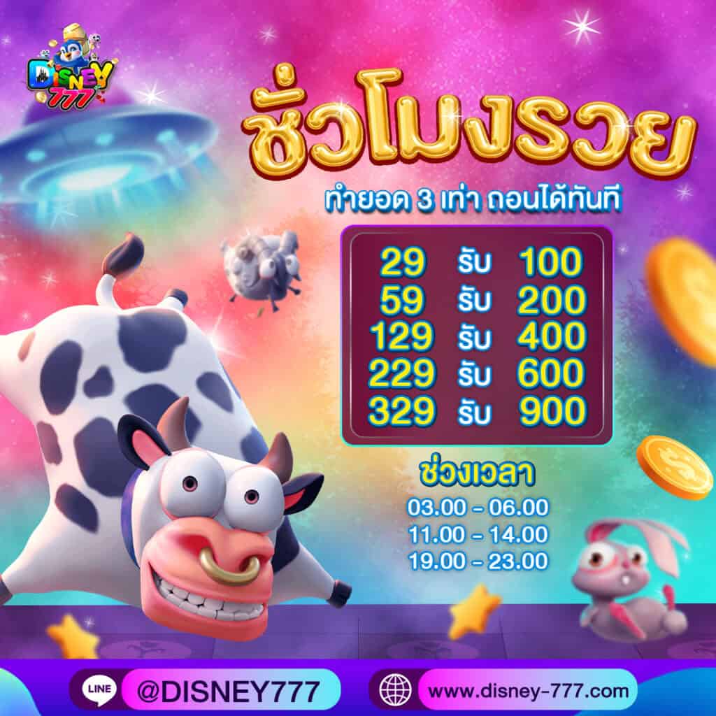 โปรโมชั่น Disney 777 ชั่วโมงรวย