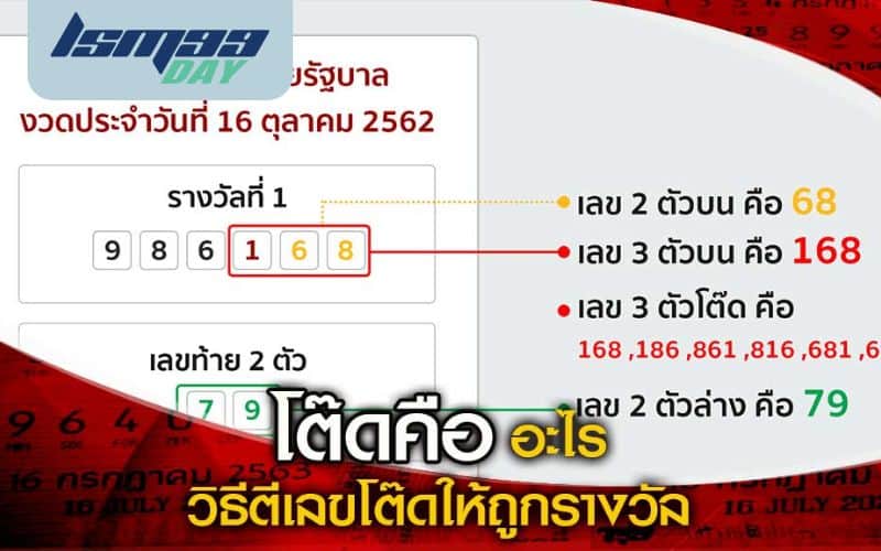 หวย 3 ตัวตรง โต๊ด